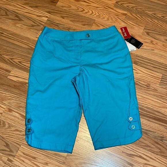 Rafaela Long Turquoise Shorts  - Picture 1 of 6